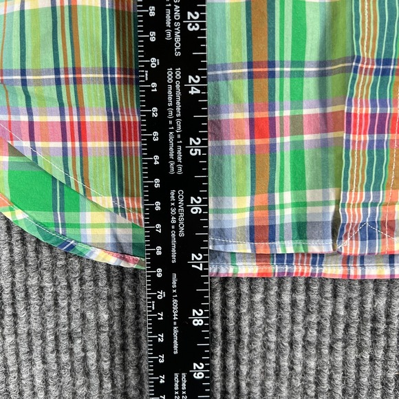 Ralph Lauren Shirt Youth Boys Large Green Plaid Long Sleeve Button Down Casual - Picture 9 of 14